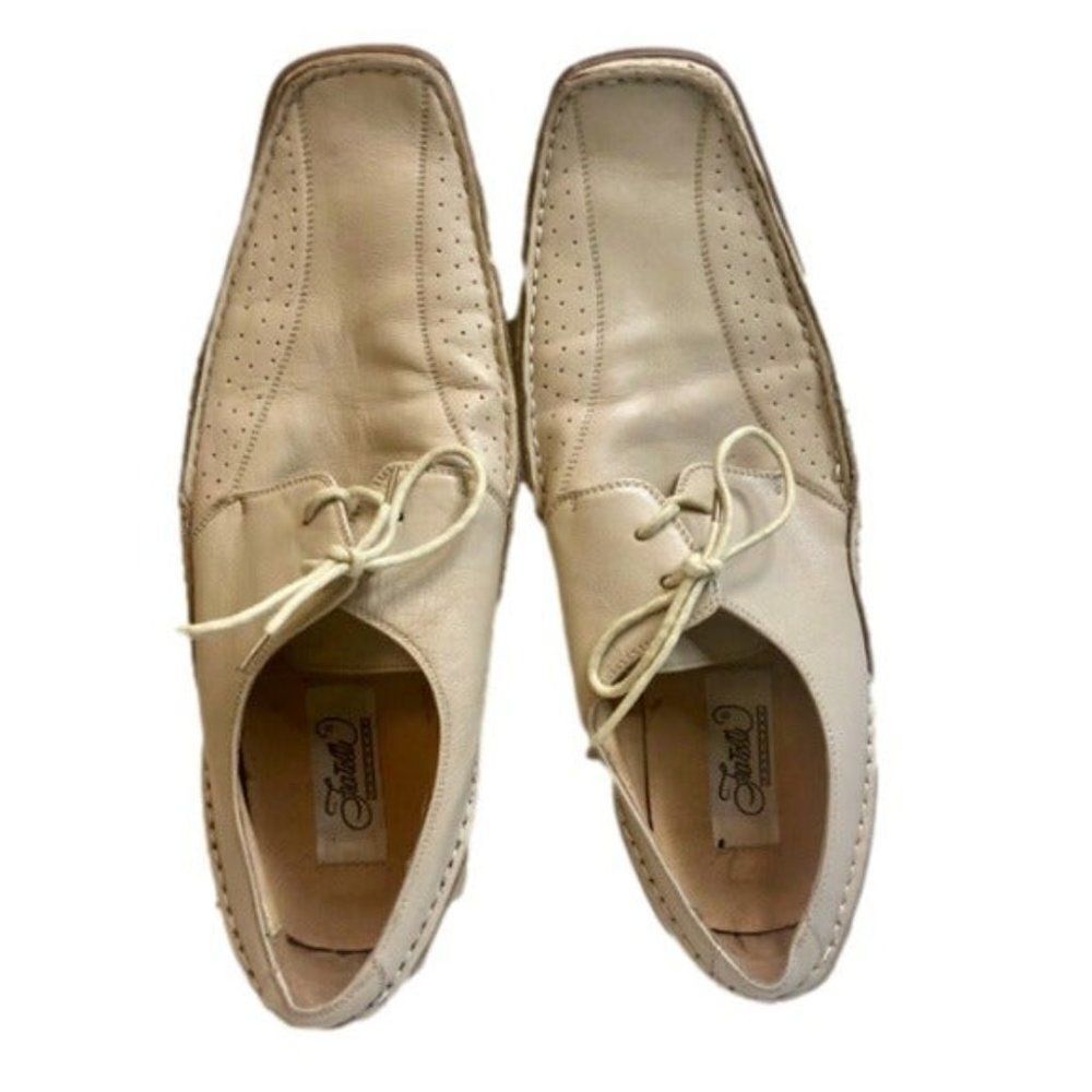 Fratelli Mens Size 9 Leather Loafers Slip On Spanish Square Toe Dress Shoes